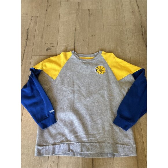 Mitchell & NessGolden State Warriors Sweatshirt Sweater Color Block NBA Size XL - Picture 3 of 5
